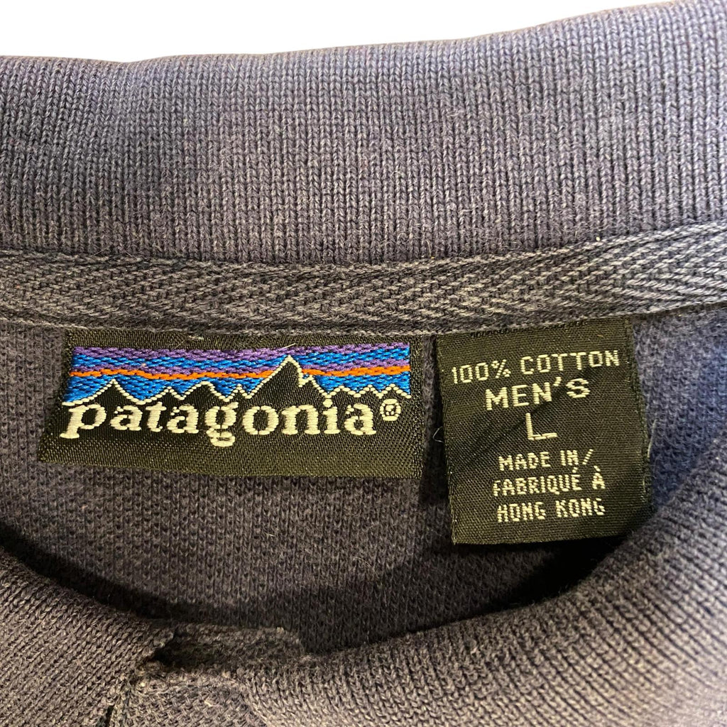 Vintage Patagonia Polo Shirt 1990's Navy Size L
