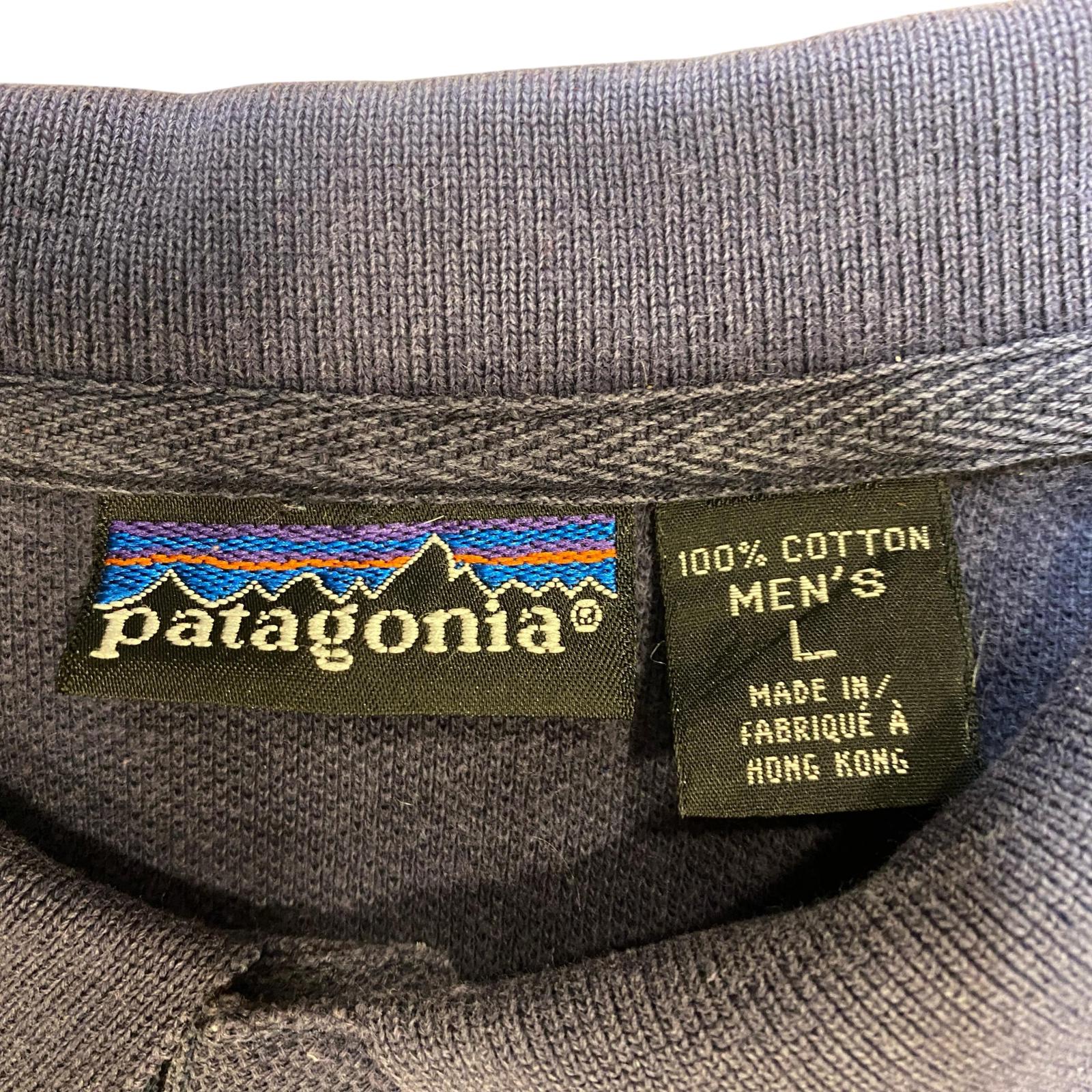 Vintage Patagonia Polo Shirt 1990's Navy Size L