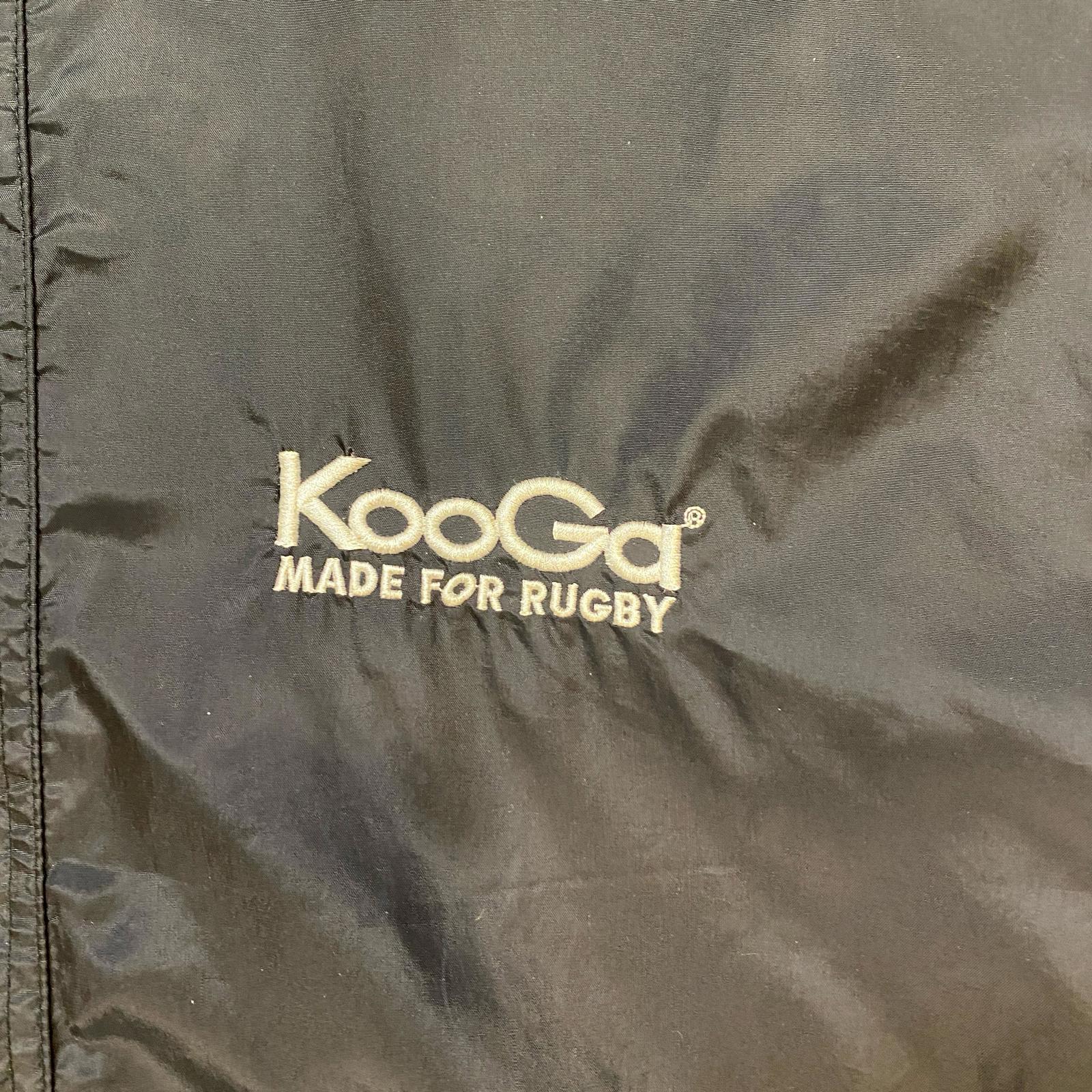 KooGa Rugby Y2K Mesh Lined Hooded Windbreaker Black XL