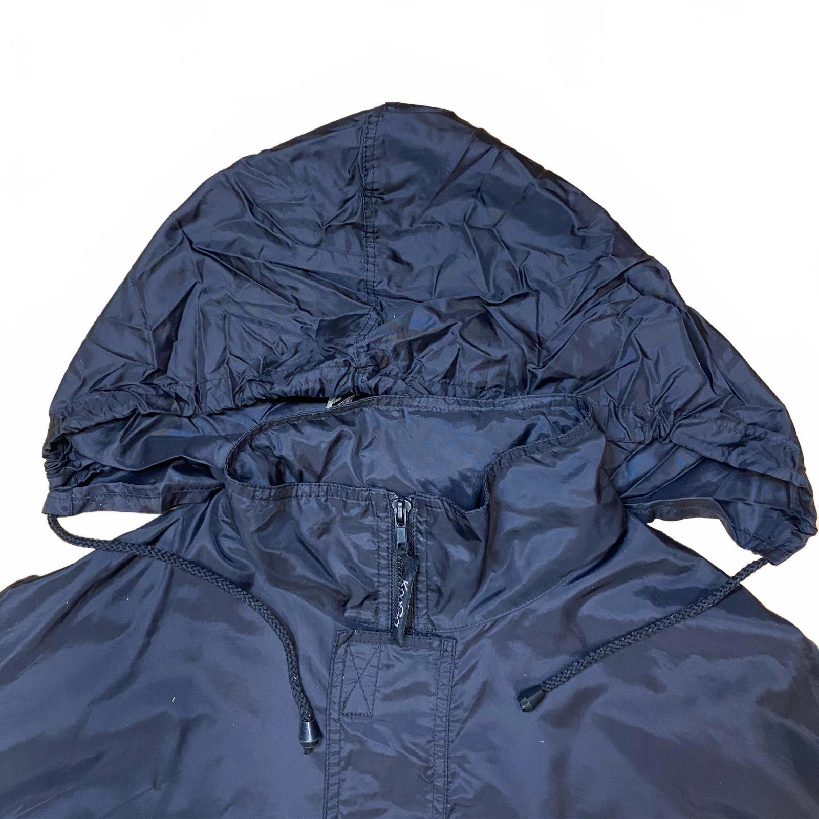 KooGa Rugby Y2K Mesh Lined Hooded Windbreaker Black XL