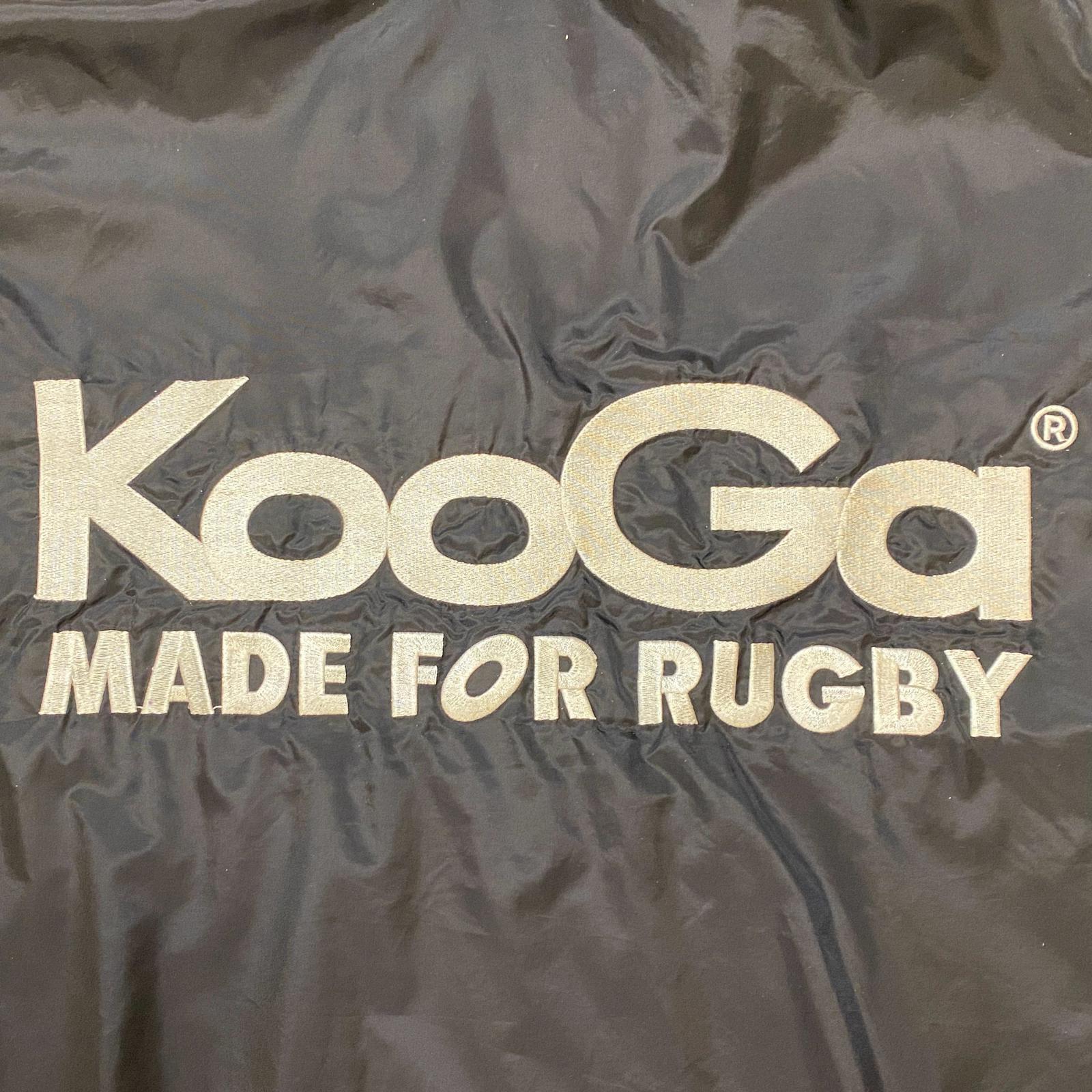 KooGa Rugby Y2K Mesh Lined Hooded Windbreaker Black XL