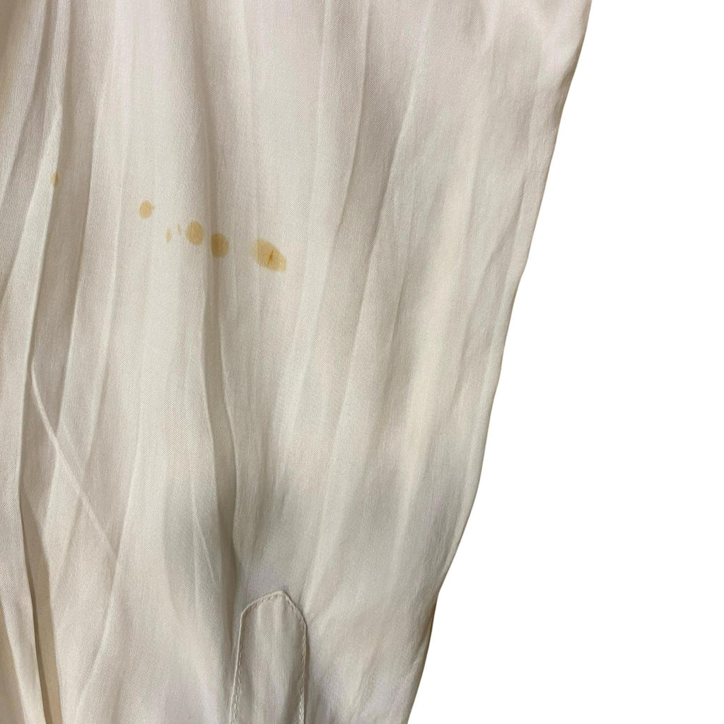 Vintage LG Adams Pure Silk Button Up Shirt Cream M