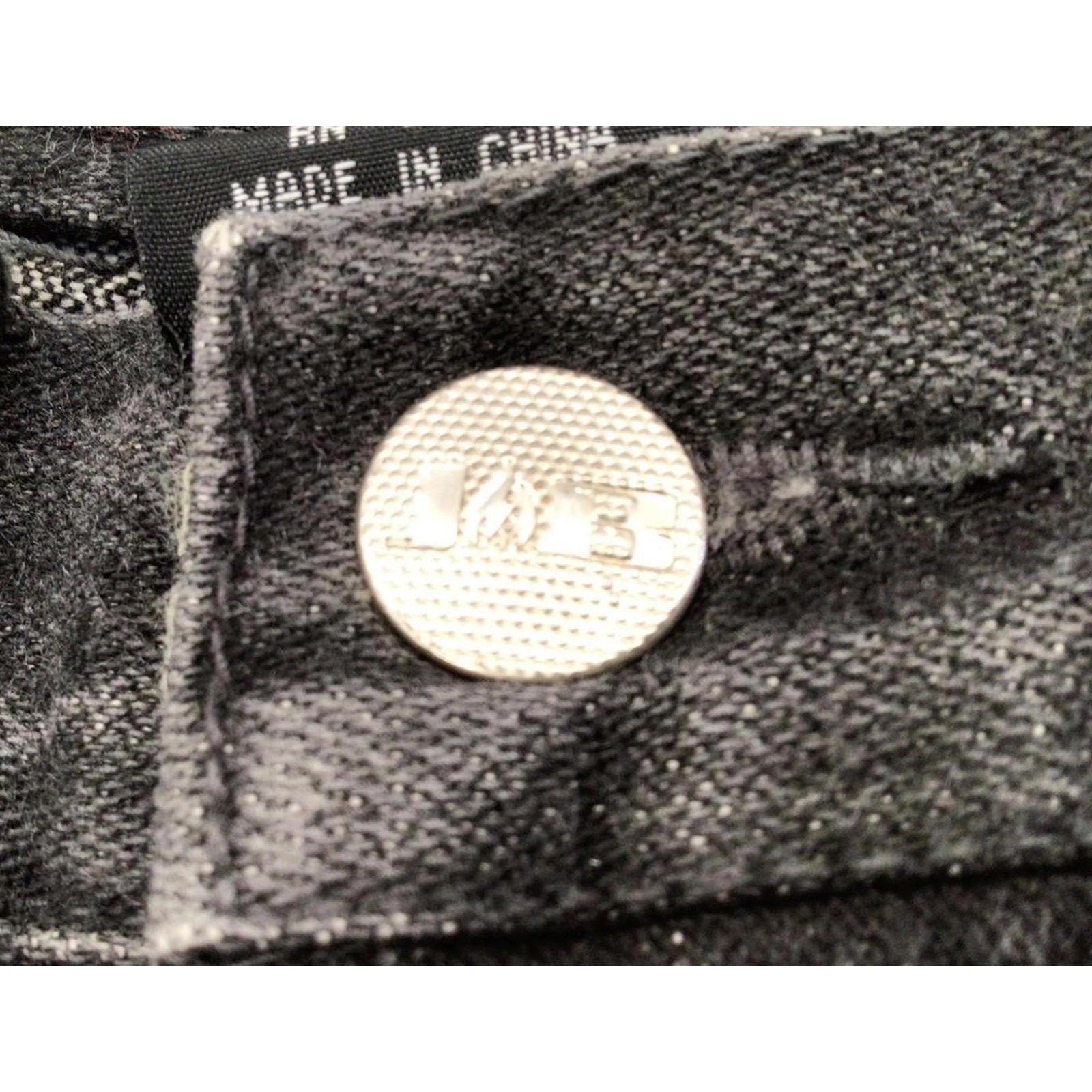 Johnny Blaze Y2K Hip Hop Relaxed Fit Denim Jeans Black W29 L24