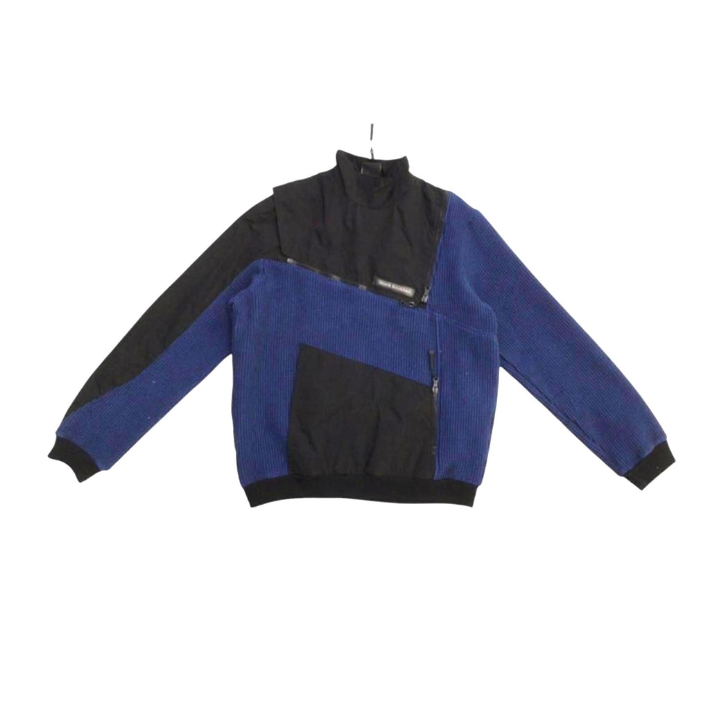 Nasir Mazhar A/W 2016 Men's Two Tone Multi Zip Sweater Blue Size L