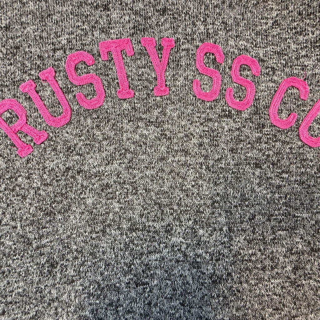 Rusty Surf Women's Y2K Embroidered Hoodie Grey M