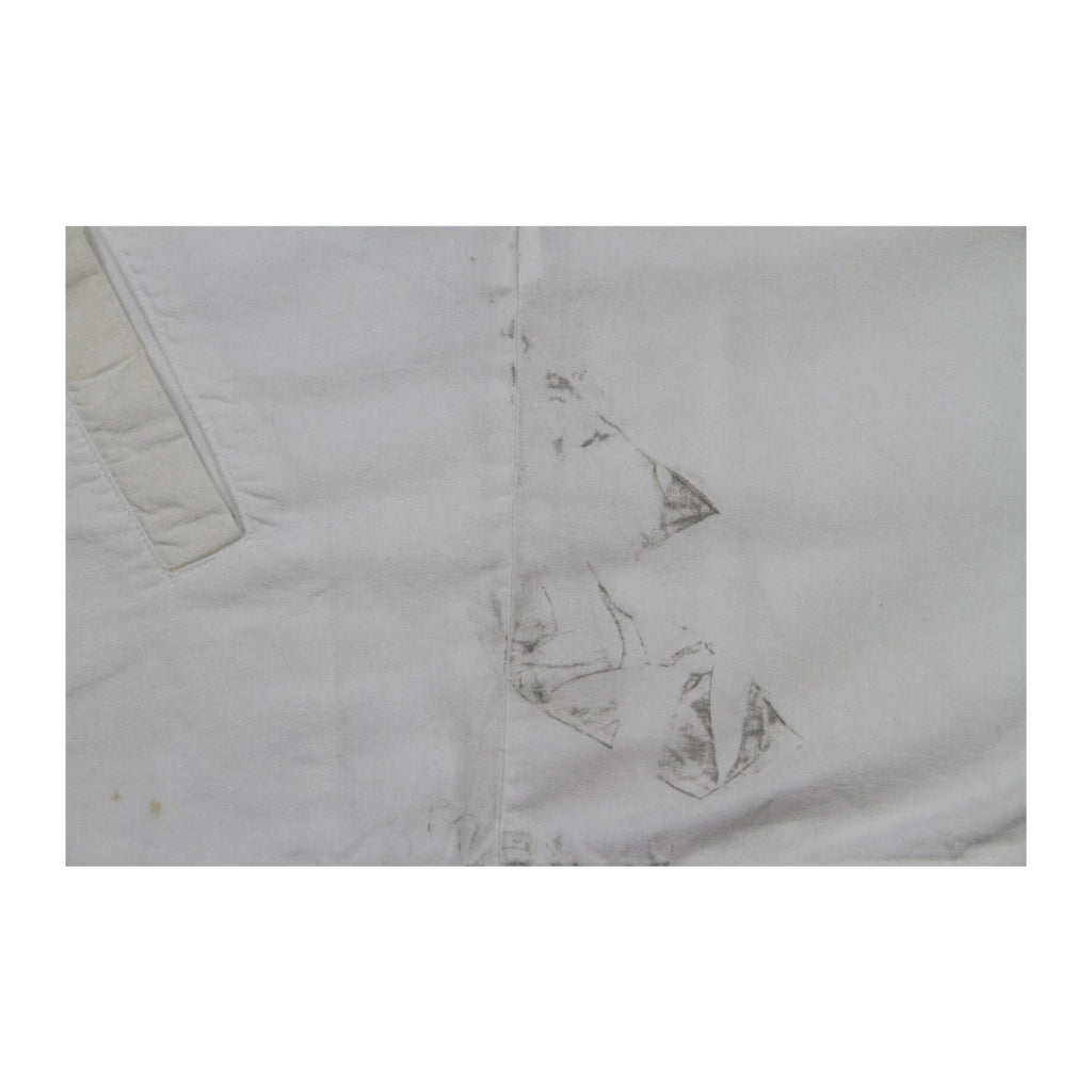 Ceronias Diving Lightweight Long Sleeve Zip Up Hooded Cotton Jacket White L