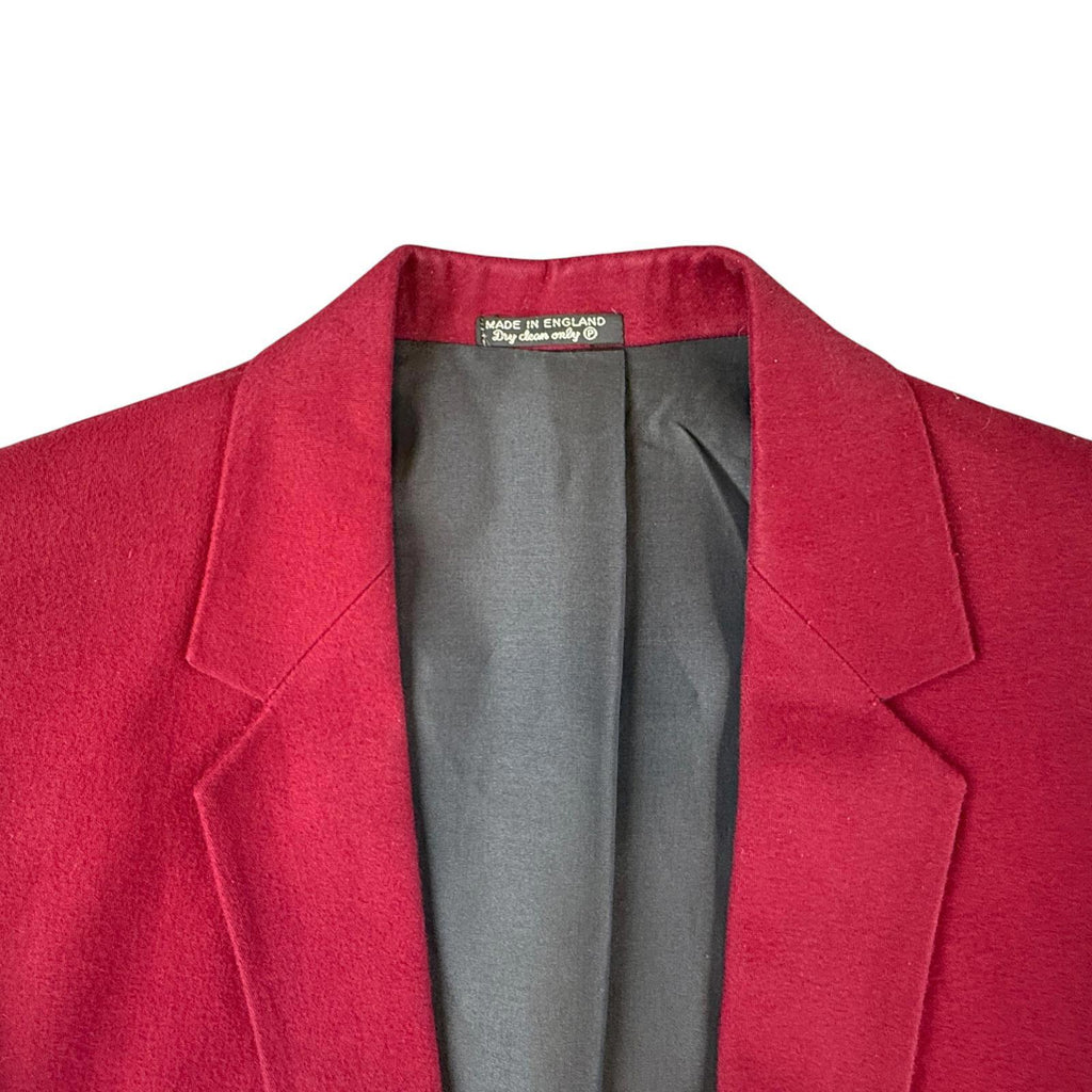John Peters Vintage 1970s Made in England Wool Blazer Red S