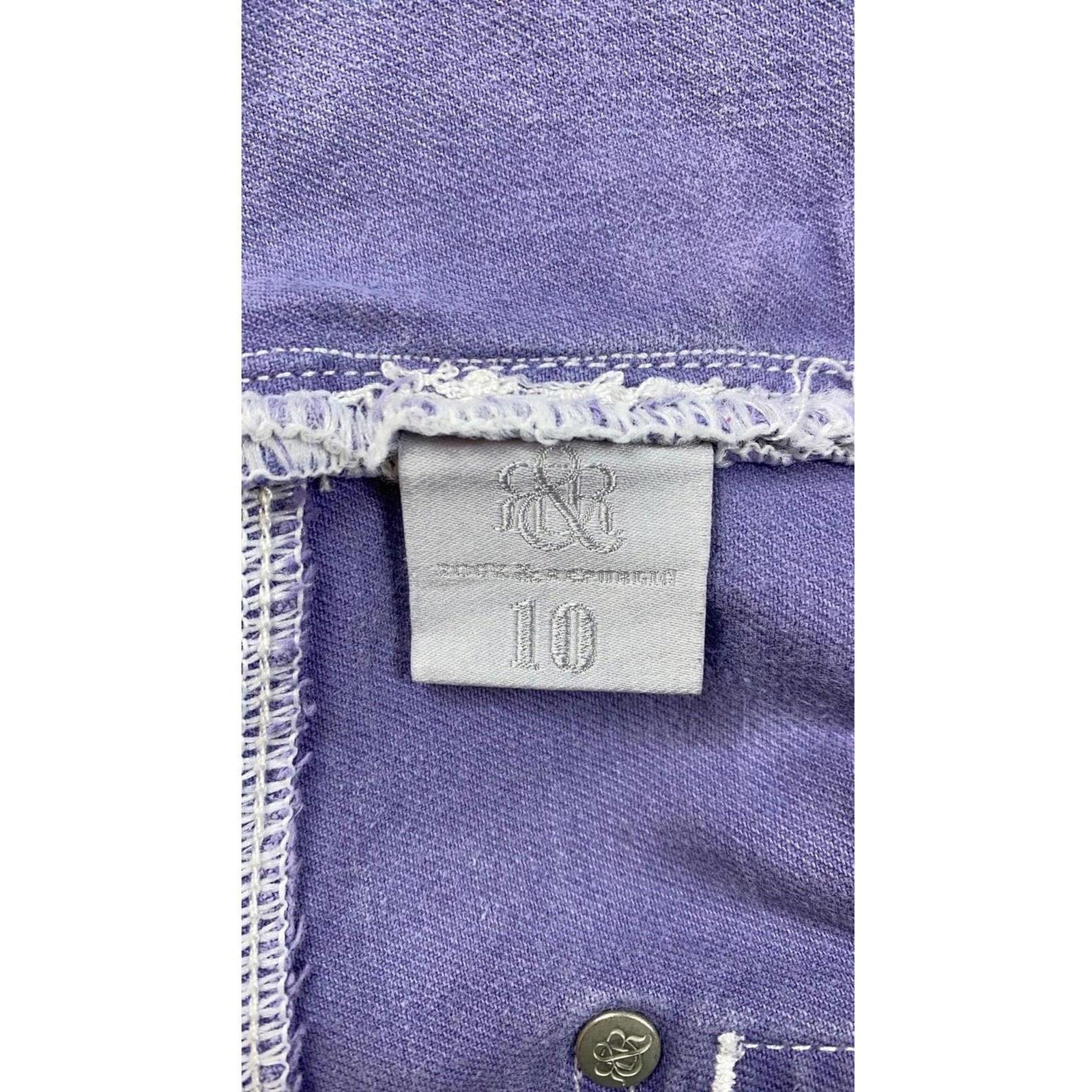 Rock & Republic Women's Edie Micro Flare Denim Lavender Y2K Vintage UK10