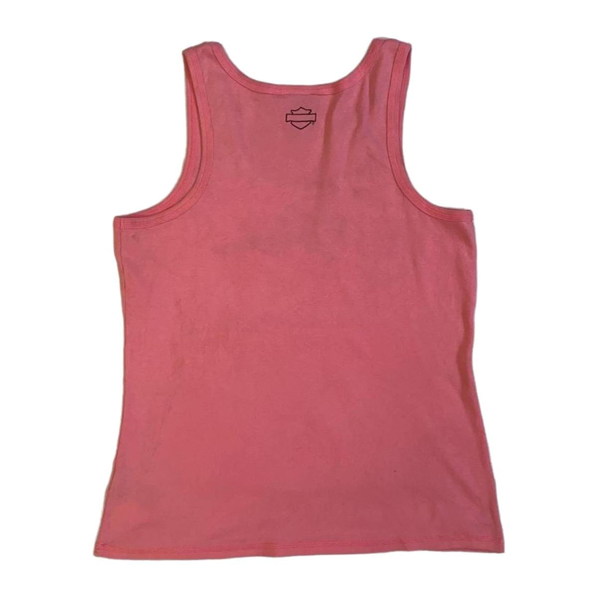 Harley Davidson Women's Embroidered Ribbed Tank Top Pink 2XL made USA