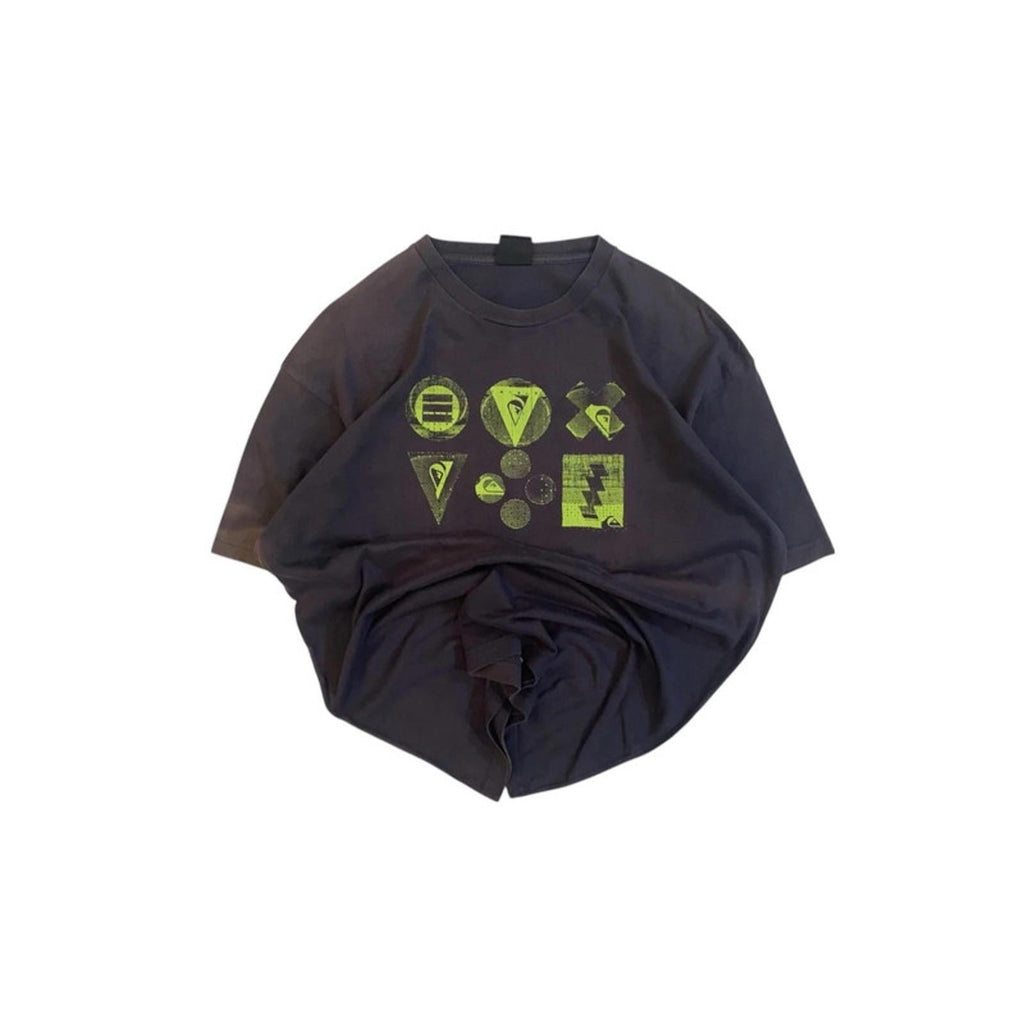 Quiksilver Men's Y2K Surf Short Sleeve Graphic T Shirt Black L