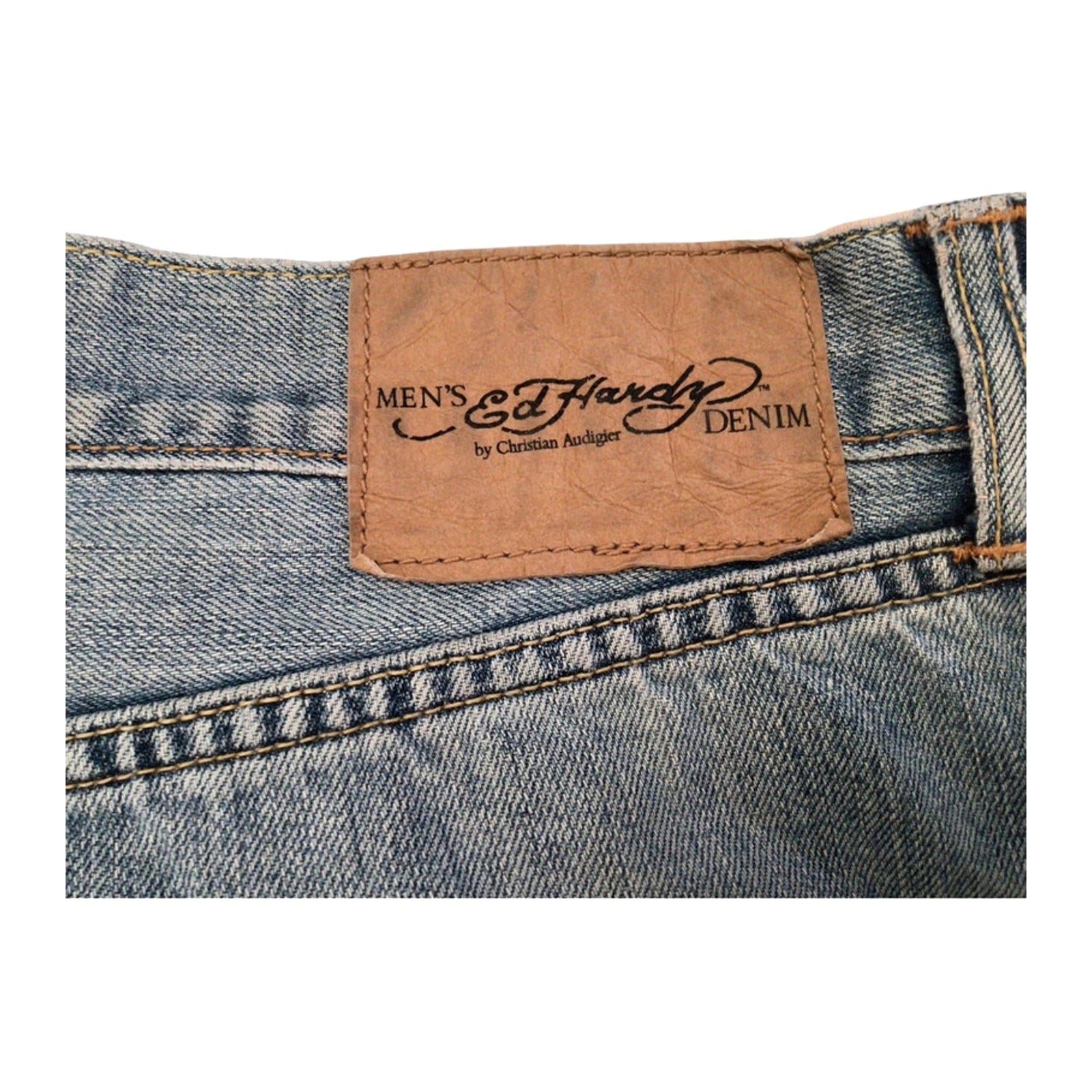Ed Hardy Hip Hop Baggy Y2K Denim Jeans W32 L32