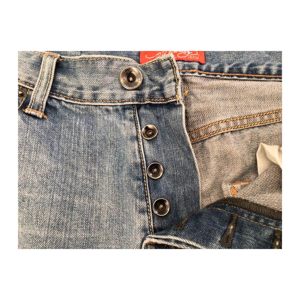 Ed Hardy Hip Hop Baggy Y2K Denim Jeans W32 L32