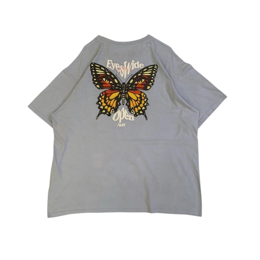 Neff Y2K Butterfly Short Sleeve T Shirt Powder Blue XL