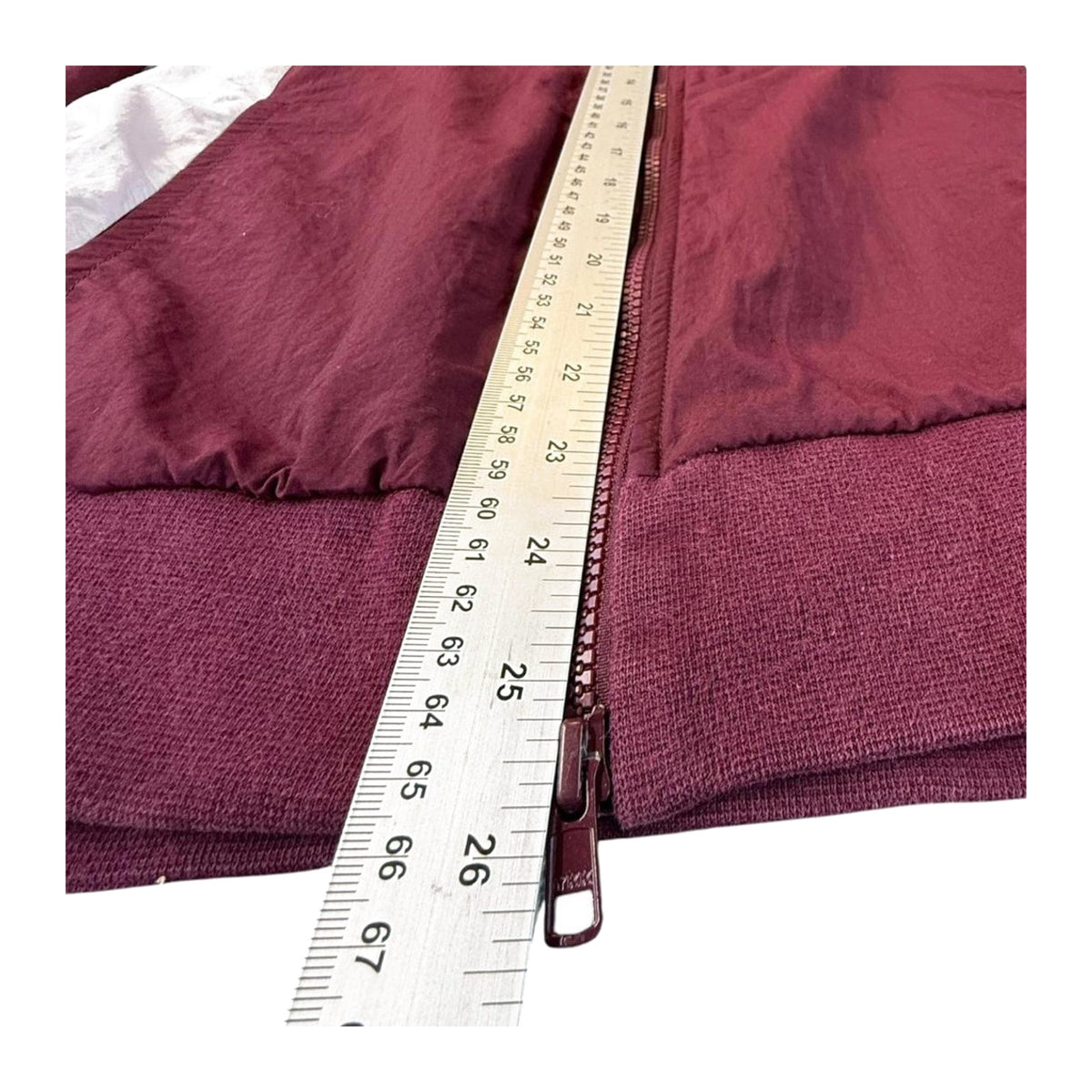 Adidas Originals Trefoil Double Layer Fleece Lined Jacket Burgundy M