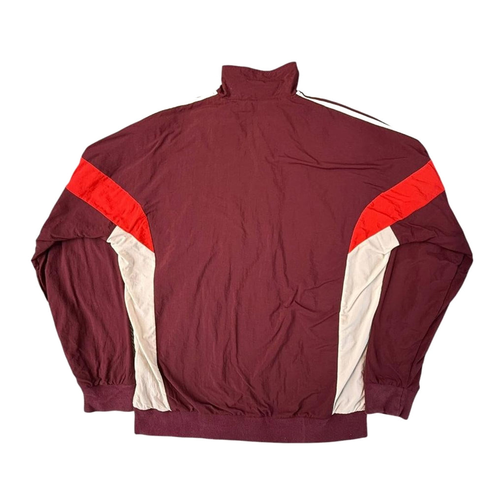 Adidas Originals Trefoil Double Layer Fleece Lined Jacket Burgundy M
