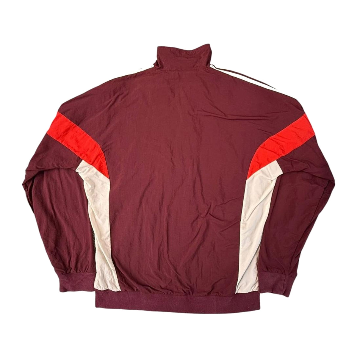 Adidas Originals Trefoil Double Layer Fleece Lined Jacket Burgundy M