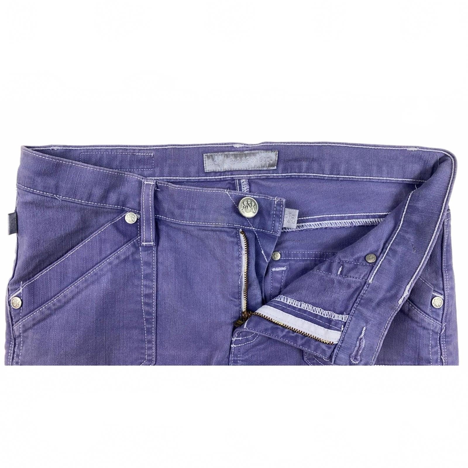 Rock & Republic Women's Edie Micro Flare Denim Lavender Y2K Vintage UK10