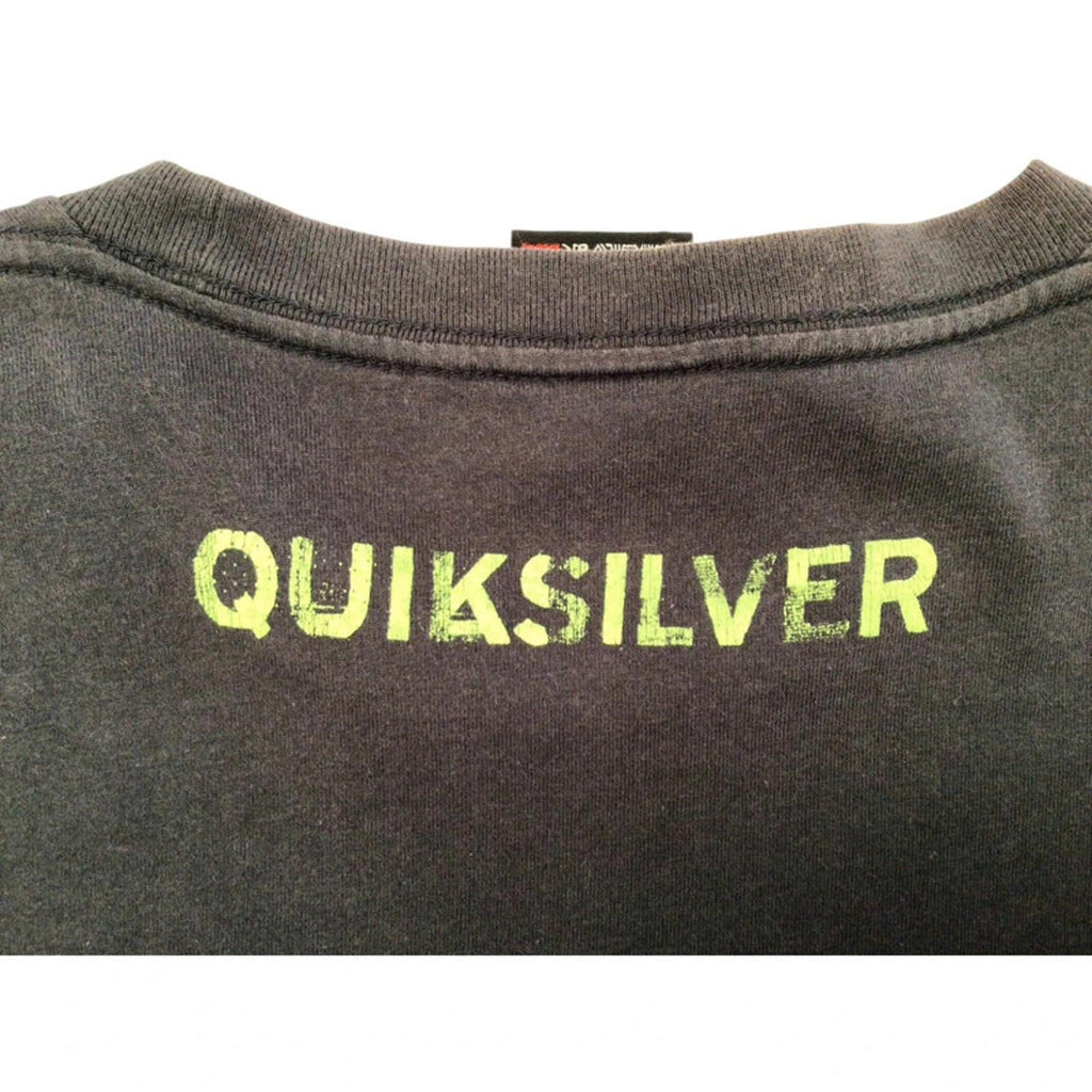 Quiksilver Men's Y2K Surf Short Sleeve Graphic T Shirt Black L
