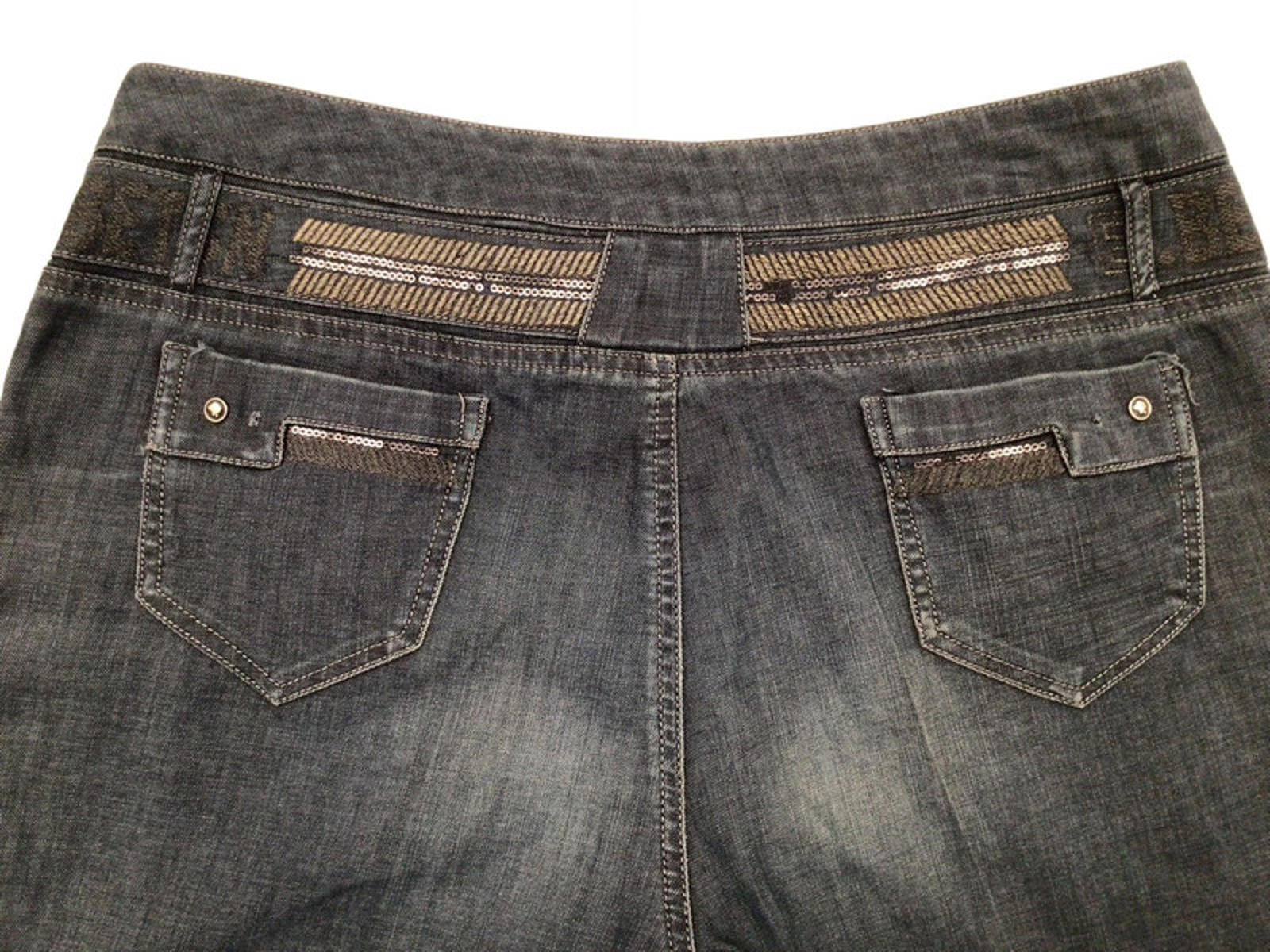 Japanese Vintage Women's Y2K Flared Denim Jeans 14