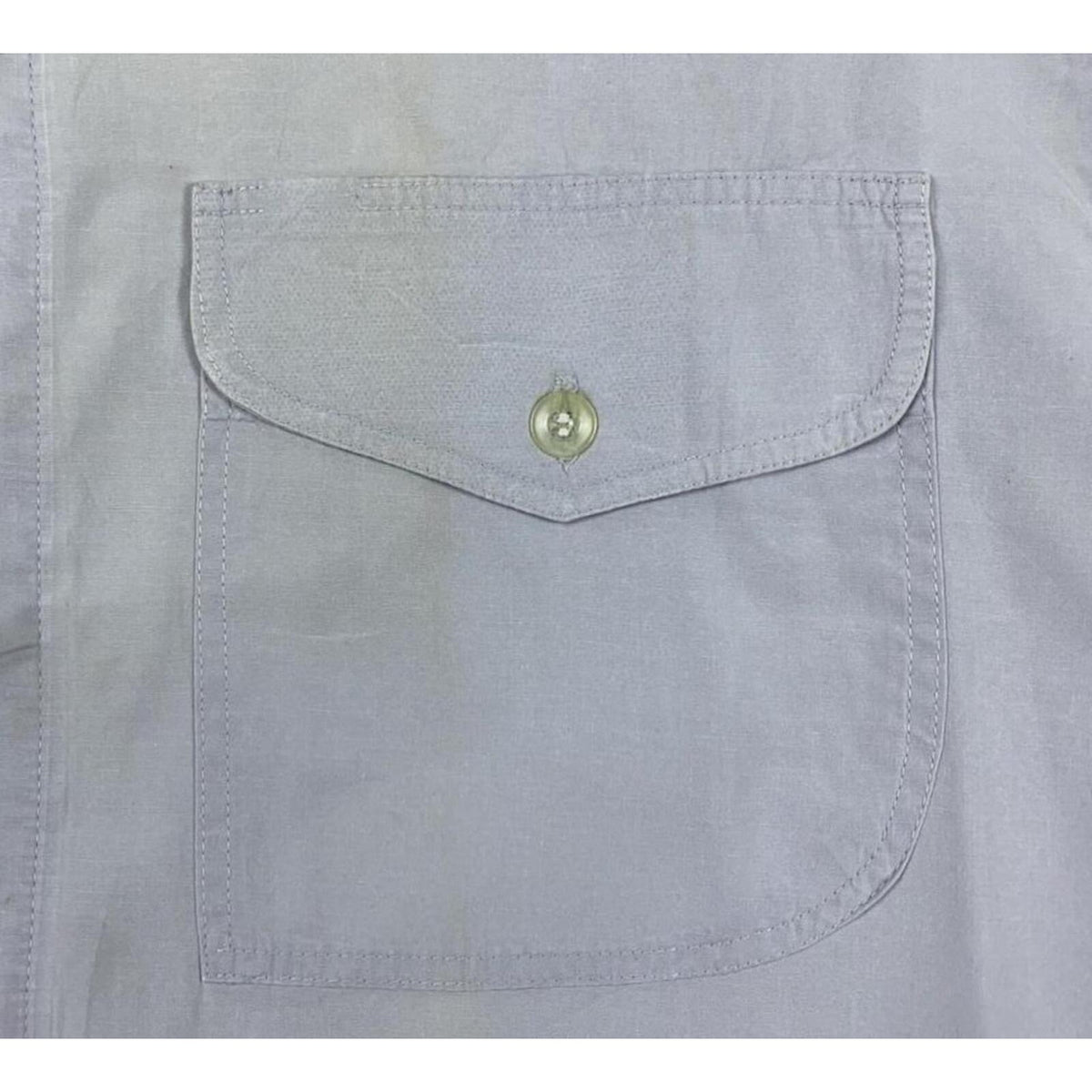 Vintage Japanese Collared Work Button Up Shirt Grey M