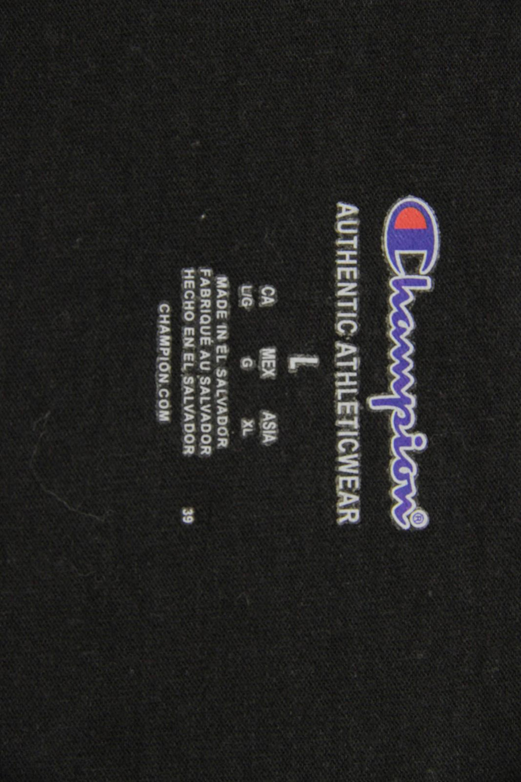 Vintage Champion Long Sleeve T Shirt Black M