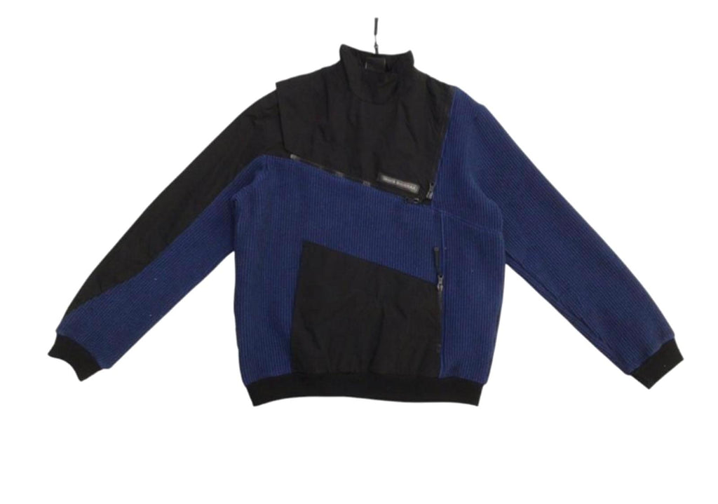 Nasir Mazhar A/W 2016 Men's Two Tone Multi Zip Sweater Blue Size L
