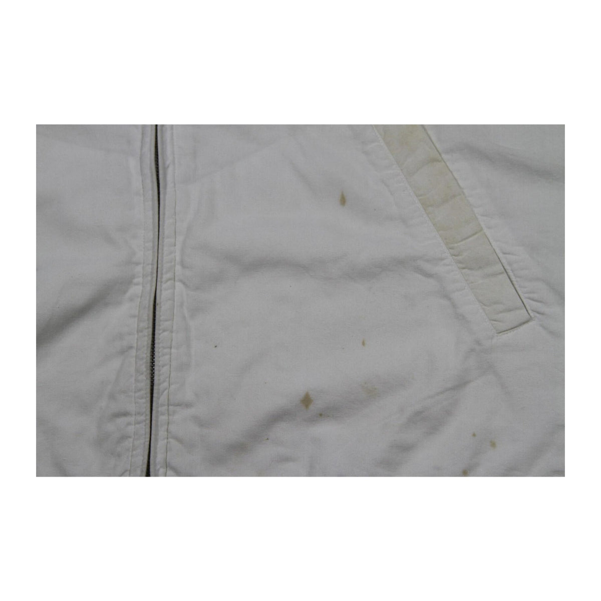Ceronias Diving Lightweight Long Sleeve Zip Up Hooded Cotton Jacket White L