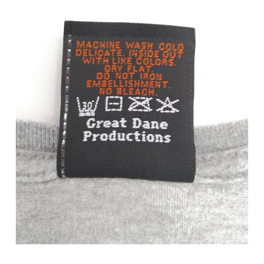 Vintage Harley Davidson Women's 03 Short Sleeve Deep V Neck T Shirt Grey XL