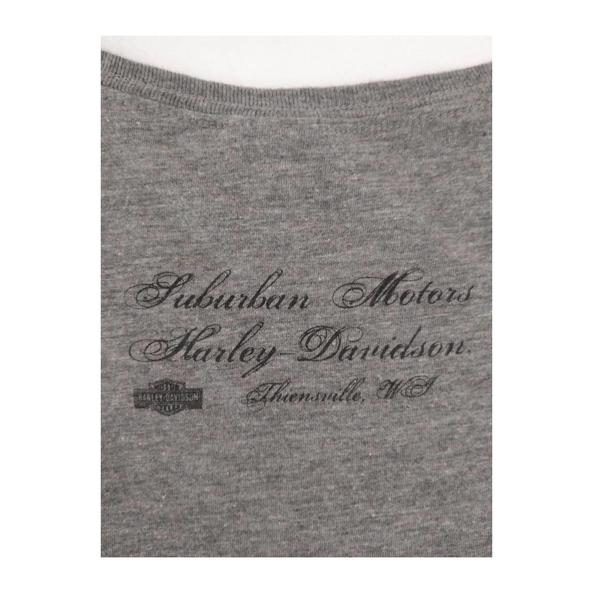 Harley Davidson Women's Bedazzled Eagle Graphic Short Sleeve T Shirt Grey 2XL