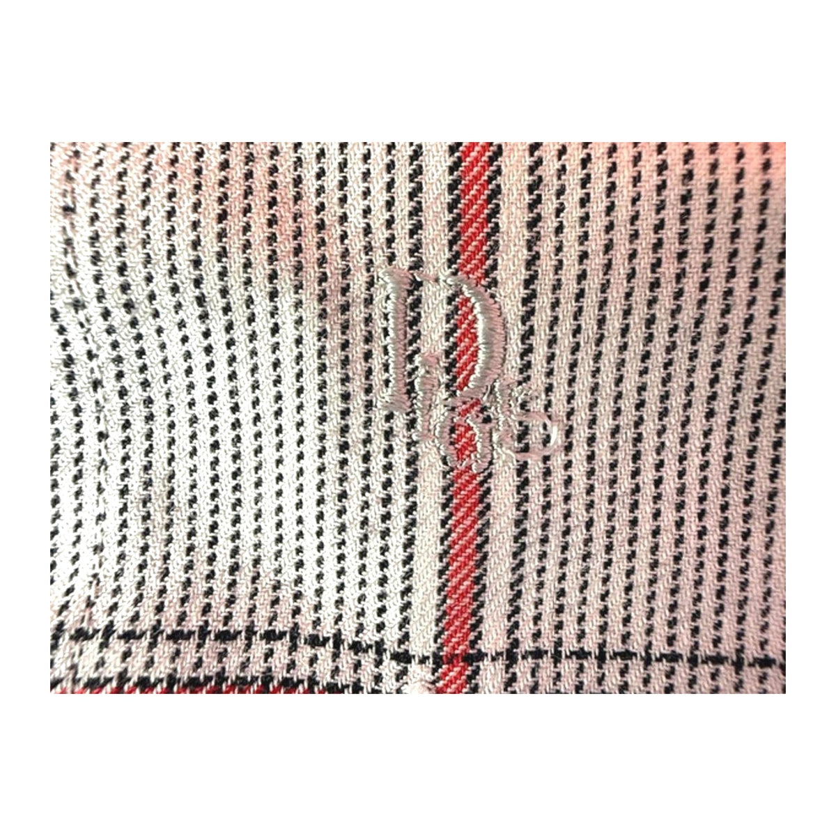 Christian Dior Monsieur Men’s Shirt 1980’s Vintage Pale Grey Red M