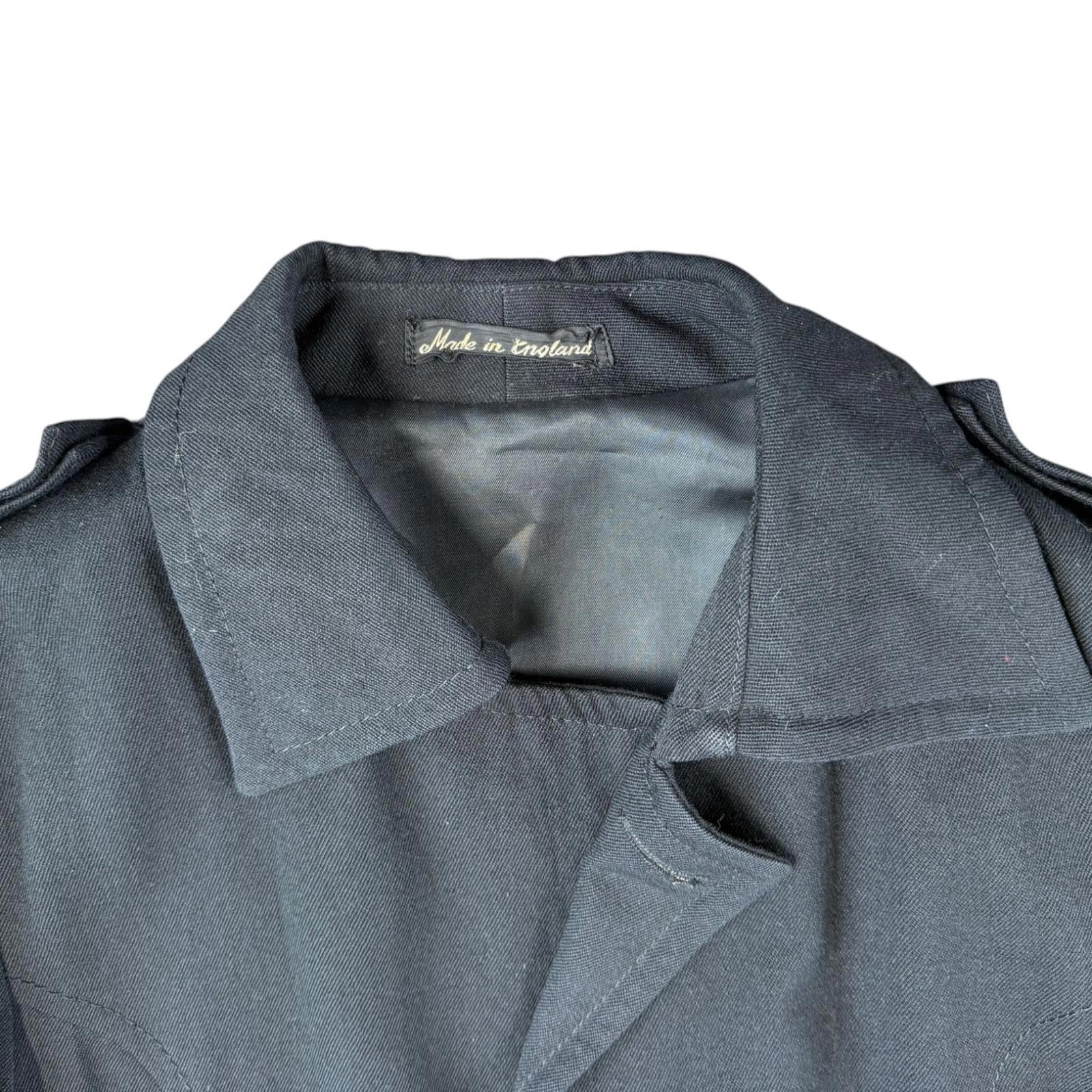 Irvine Sellars Mate's Carnaby St Made in England Vintage 1970s Wool Overcoat Black S