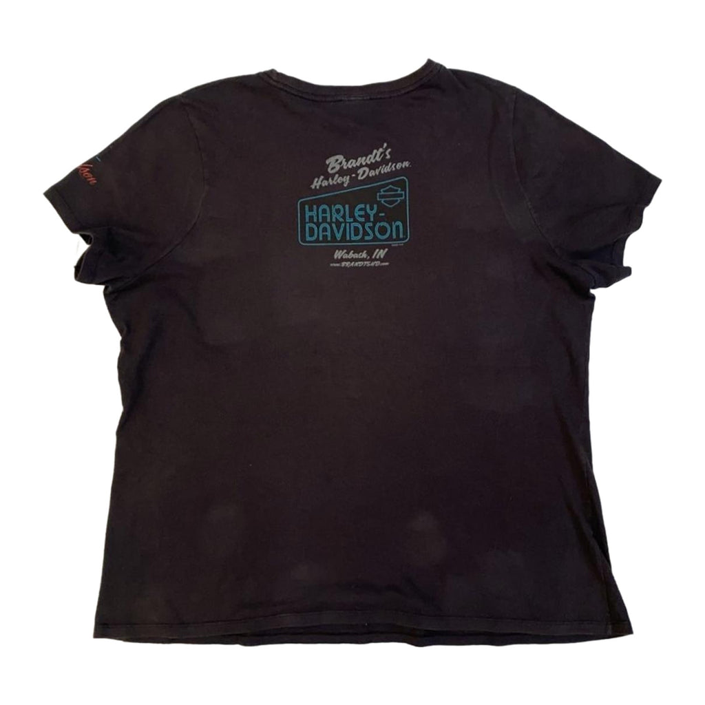 Harley Davidson Women's Genuine Graphic Short Sleeve T Shirt Black 3XL