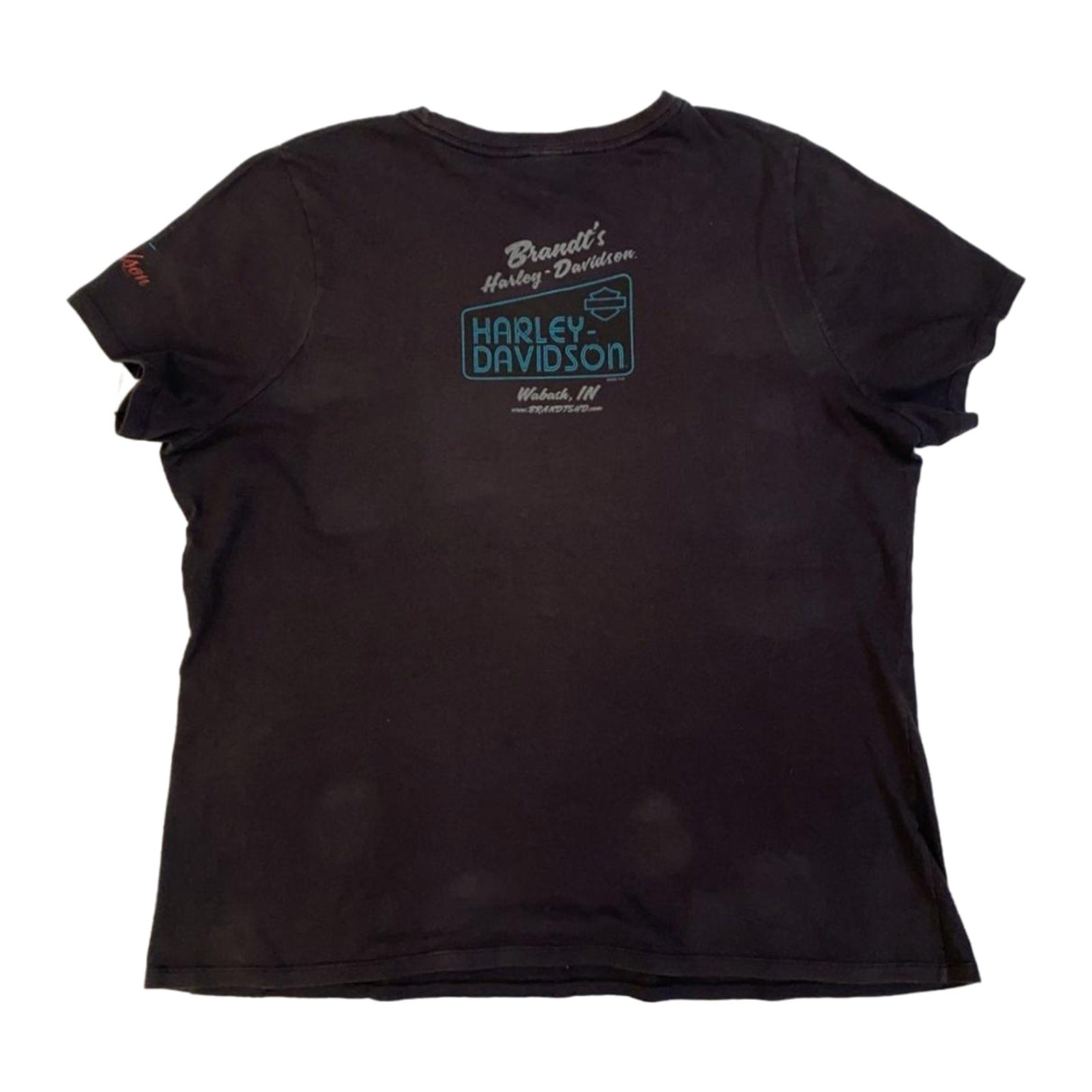 Harley Davidson Women's Genuine Graphic Short Sleeve T Shirt Black 3XL