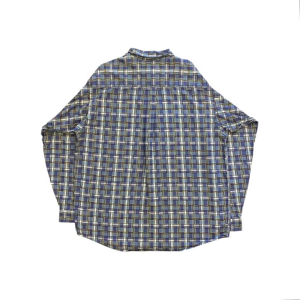 Patagonia Vintage Plaid Shirt loose Fit 1990's Purple Grey Mens L