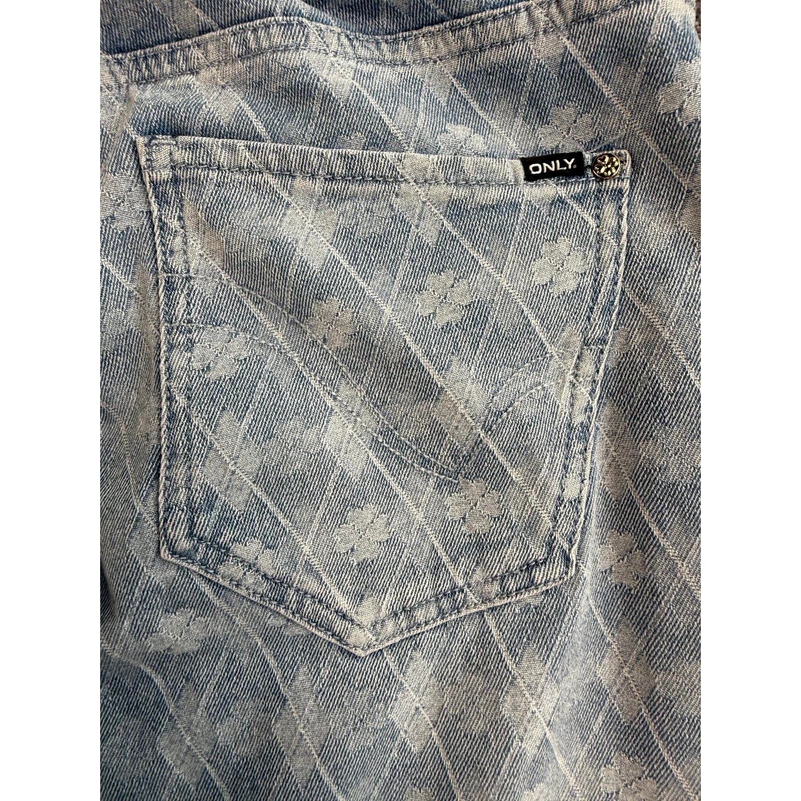 Only Japan Vintage Y2K Clover Print Straight Leg Denim Jeans 10