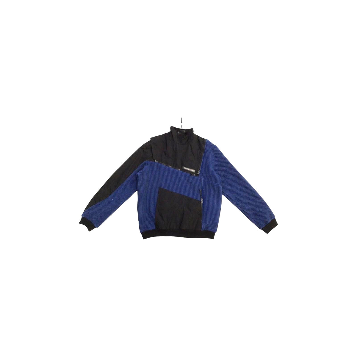 Nasir Mazhar A/W 2016 Men's Two Tone Multi Zip Sweater Blue Size L