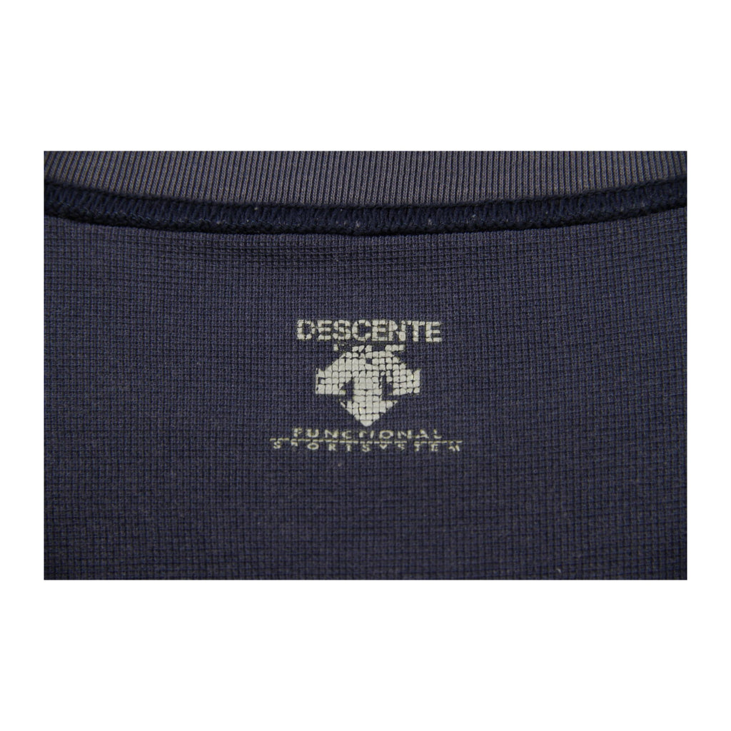 Descente Japan Long Sleeve Mock Neck Base Layer Navy S