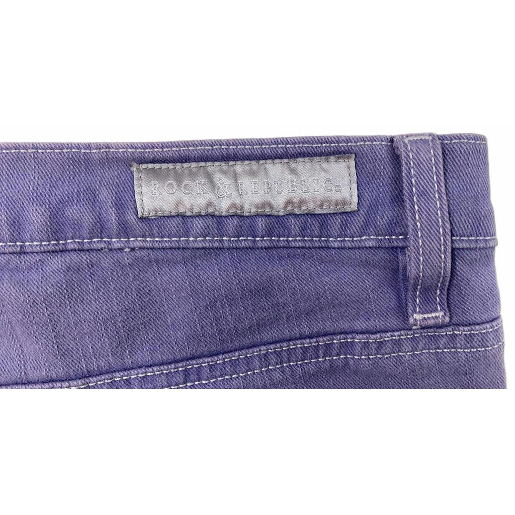 Rock & Republic Women's Edie Micro Flare Denim Lavender Y2K Vintage UK10