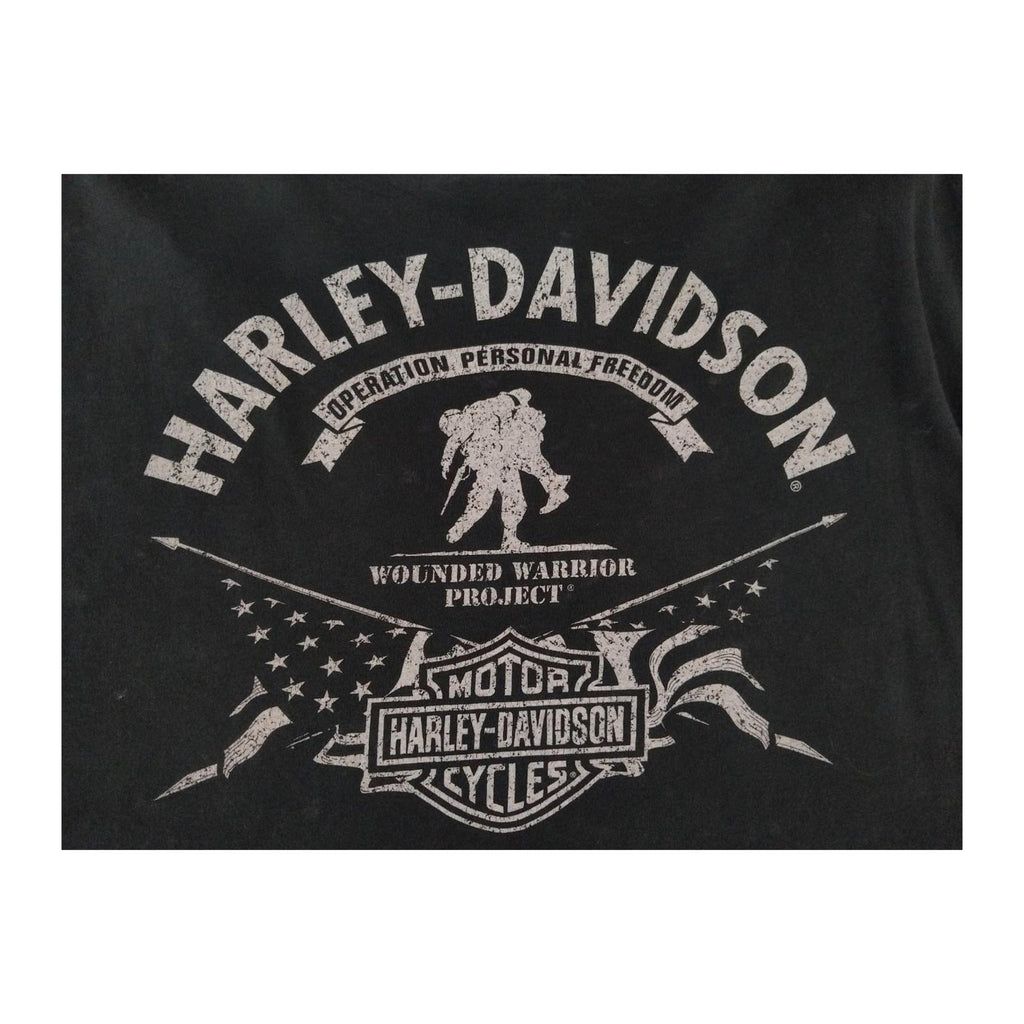 Harley Davidson Women's Wounded Warrior Short Sleeve T Shirt Black 2XL