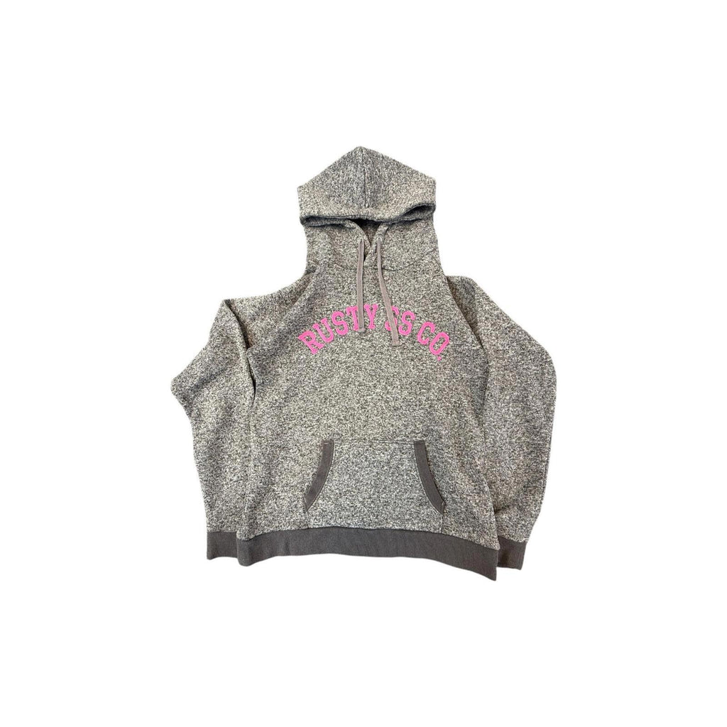 Rusty Surf Women's Y2K Embroidered Hoodie Grey M