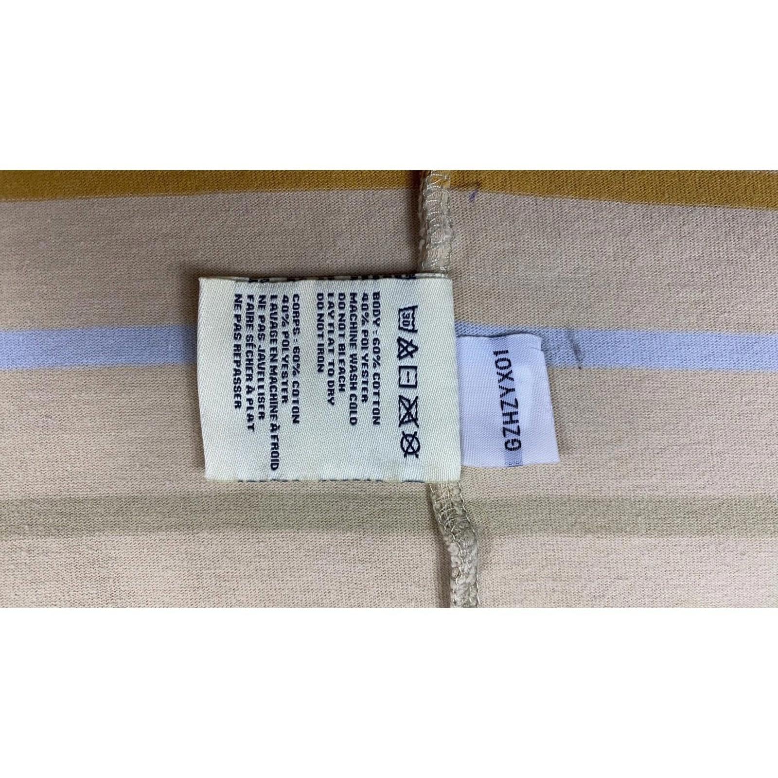 Karl Kani Y2K Baggy Striped Short Sleeve T Shirt Beige L
