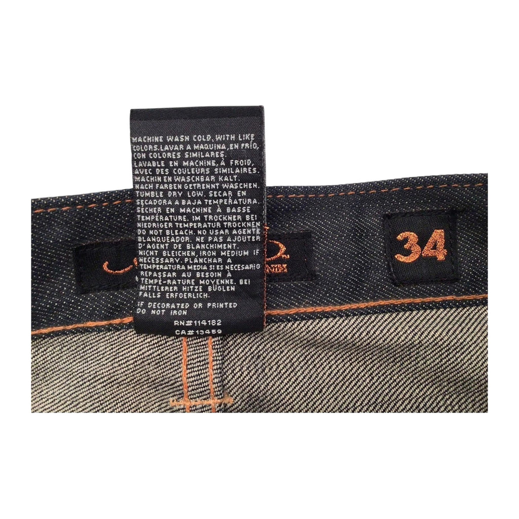 Ed Hardy Y2K Embroidered Dark Wash Denim Jeans W34 L34
