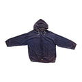Vintage japan y2k Baggy Fit Full Zip Hooded Ombre Windbreaker Navy Brown L