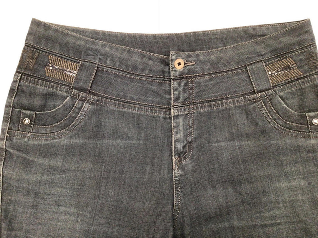 Japanese Vintage Women's Y2K Flared Denim Jeans 14