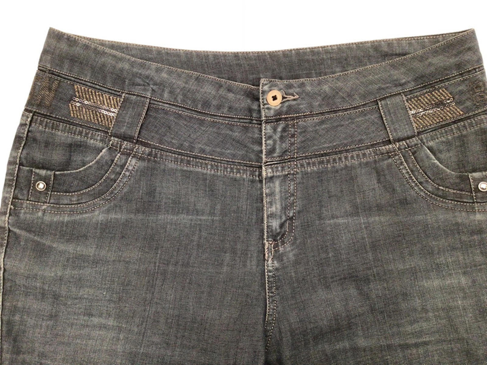 Japanese Vintage Women's Y2K Flared Denim Jeans 14