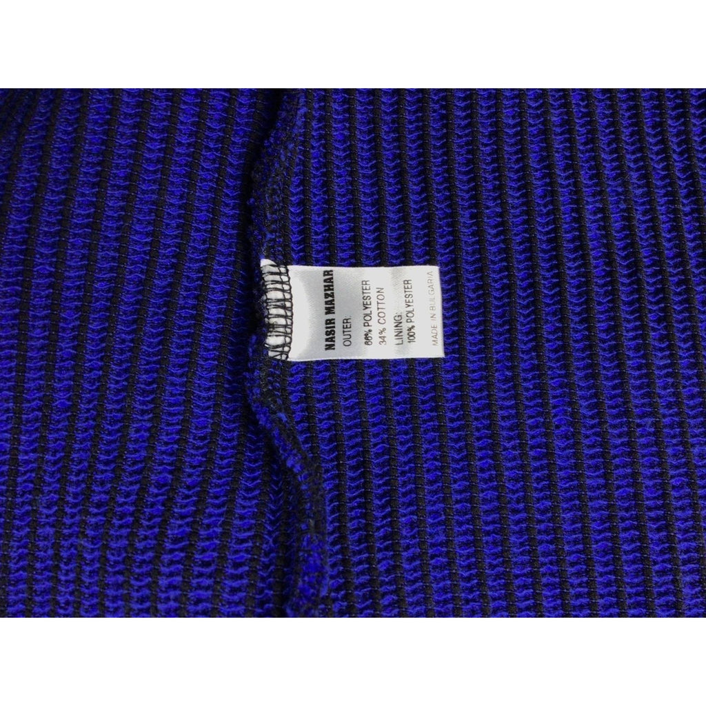 Nasir Mazhar A/W 2016 Men's Two Tone Multi Zip Sweater Blue Size L