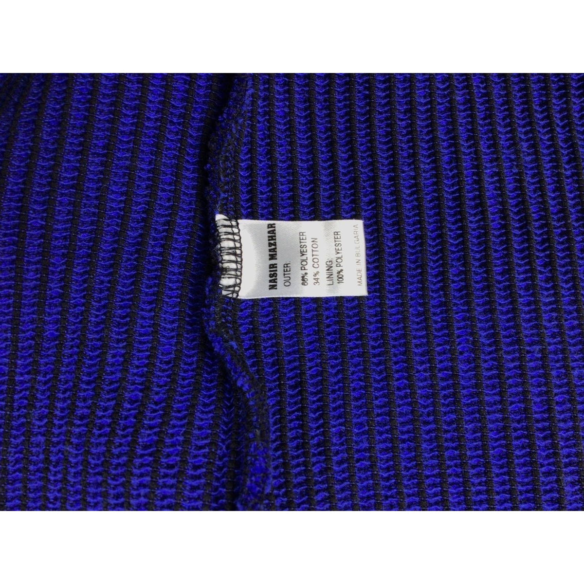 Nasir Mazhar A/W 2016 Men's Two Tone Multi Zip Sweater Blue Size L