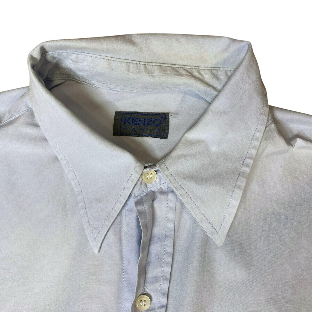 Vintage Kenzo Paris Cotton Button Up Light Blue M