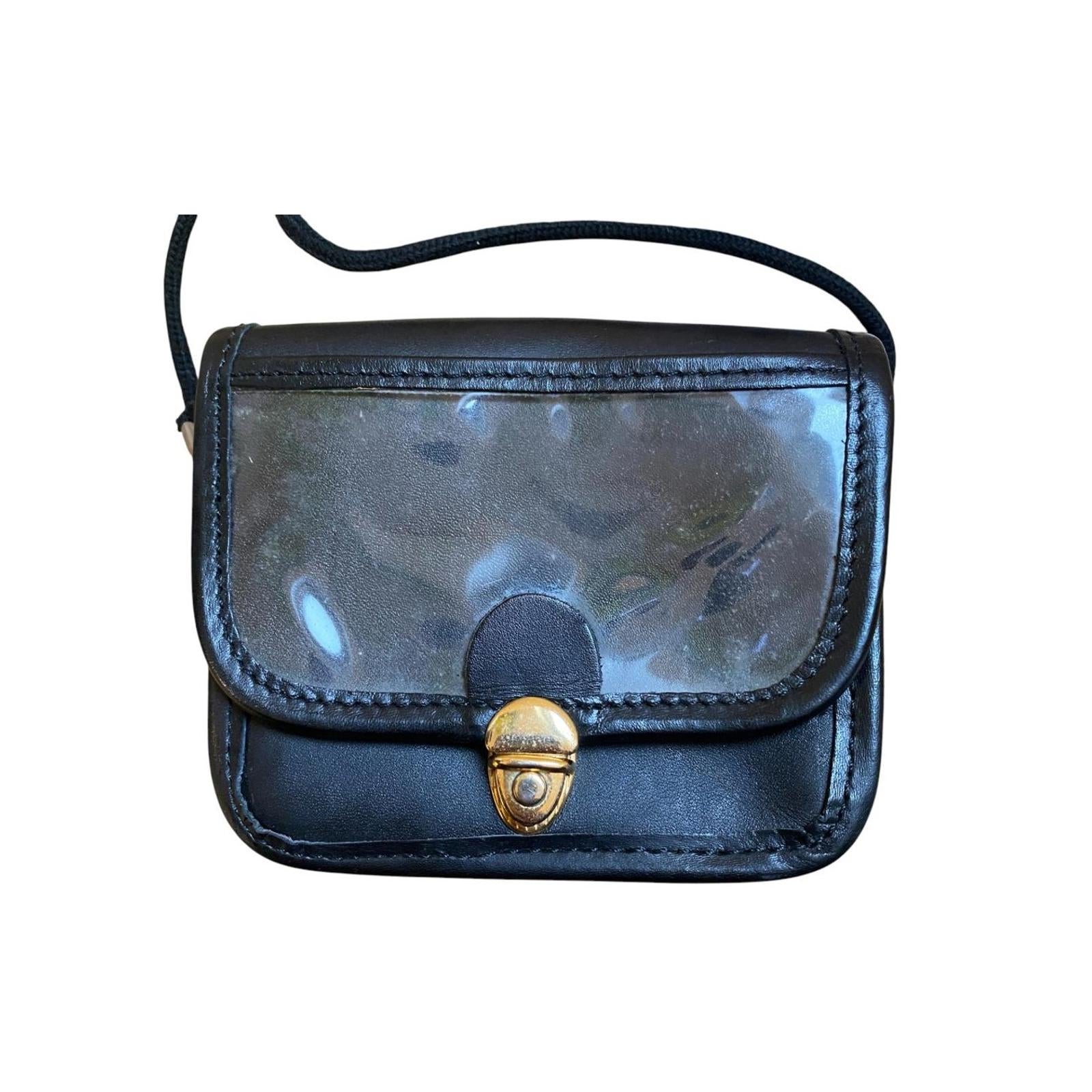 Japanese Vintage Micro Mini Leather Shoulder Bag White