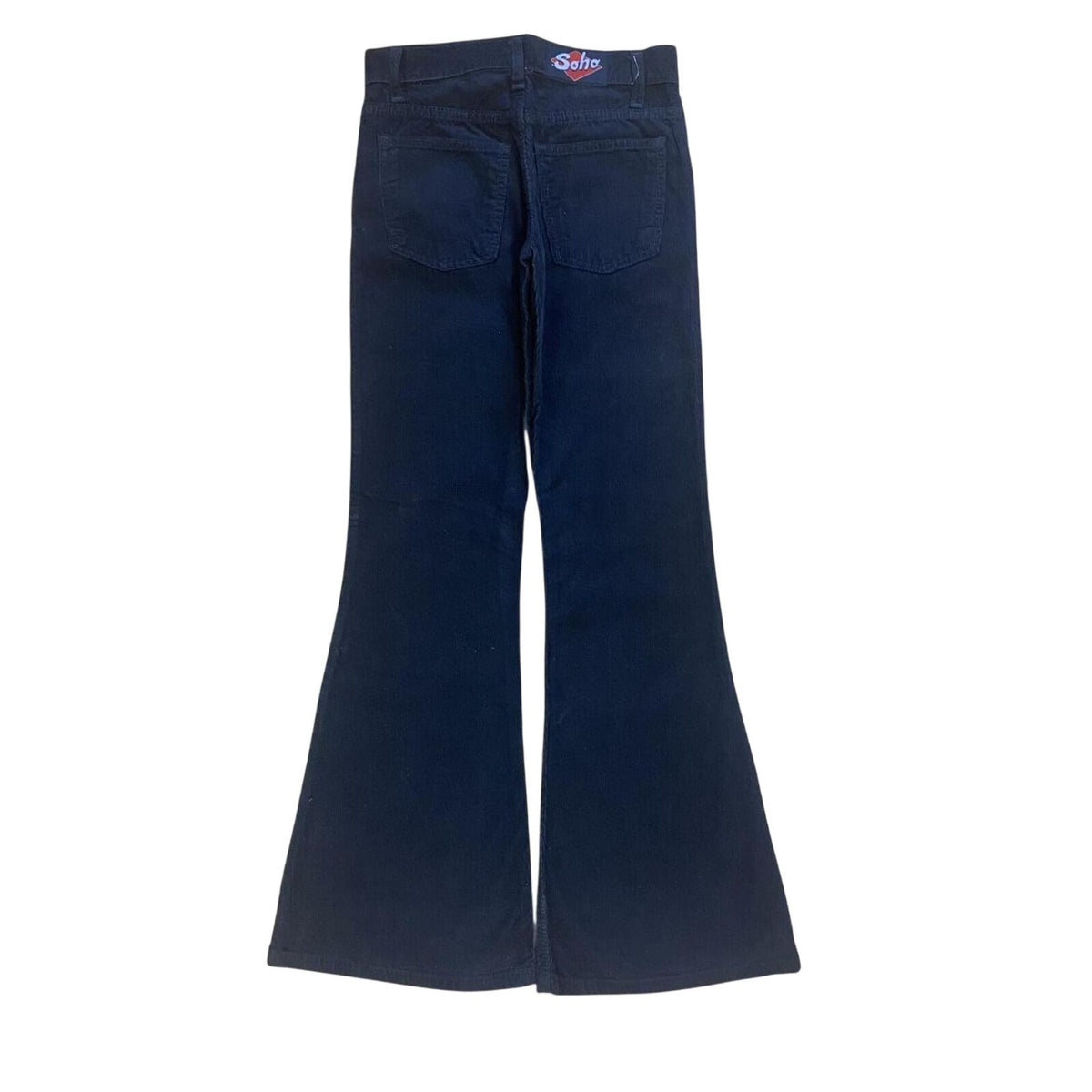 Soho Deadstock Women's Y2K Flared Corduroy Jean Black 14L